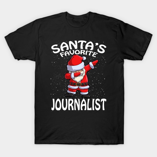 Santas Favorite Journalist Christmas T-Shirt by intelus